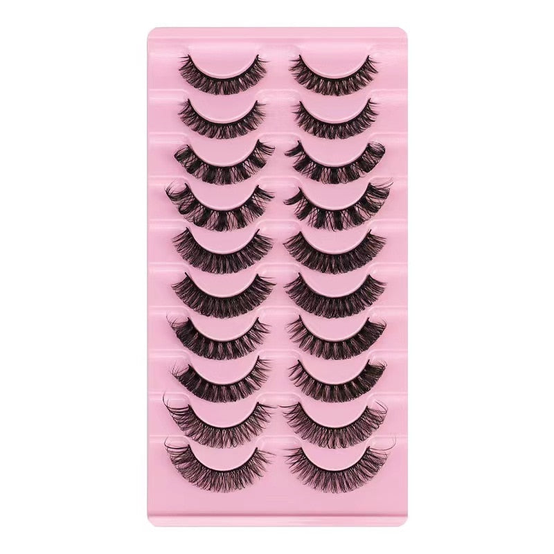 2/10Pairs 3D Mink Lashes russian strip lash Dramatic False Eyelashes Faux Cils Fake Eyelash Extension maquiagem