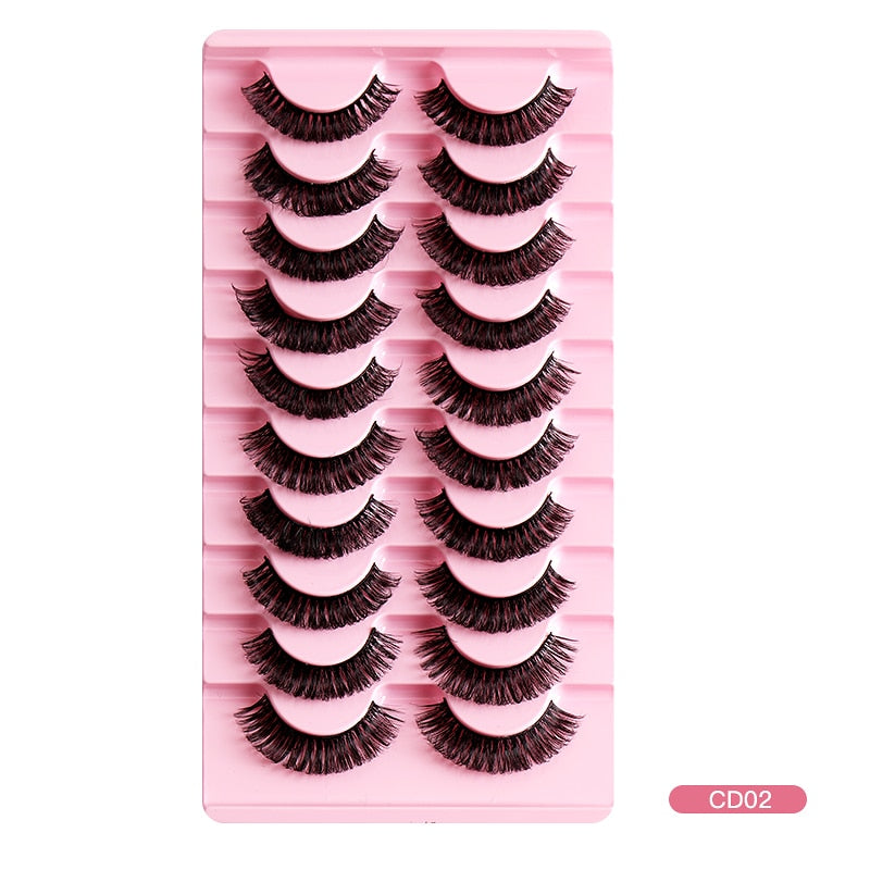 2/10Pairs 3D Mink Lashes russian strip lash Dramatic False Eyelashes Faux Cils Fake Eyelash Extension maquiagem
