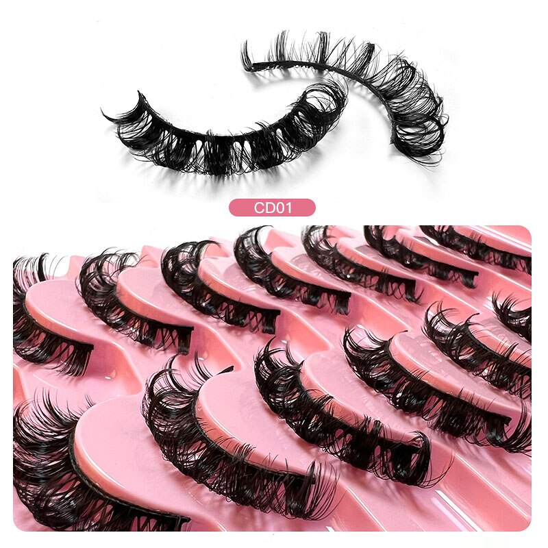 2/10Pairs 3D Mink Lashes russian strip lash Dramatic False Eyelashes Faux Cils Fake Eyelash Extension maquiagem