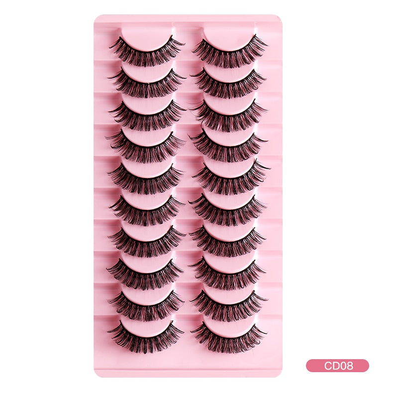 2/10Pairs 3D Mink Lashes russian strip lash Dramatic False Eyelashes Faux Cils Fake Eyelash Extension maquiagem