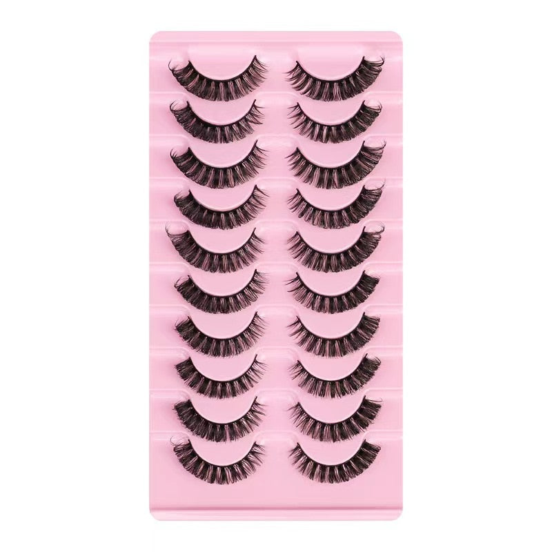 2/10Pairs 3D Mink Lashes russian strip lash Dramatic False Eyelashes Faux Cils Fake Eyelash Extension maquiagem