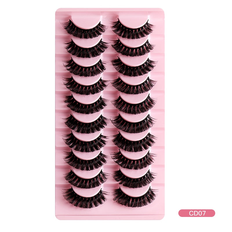 2/10Pairs 3D Mink Lashes russian strip lash Dramatic False Eyelashes Faux Cils Fake Eyelash Extension maquiagem