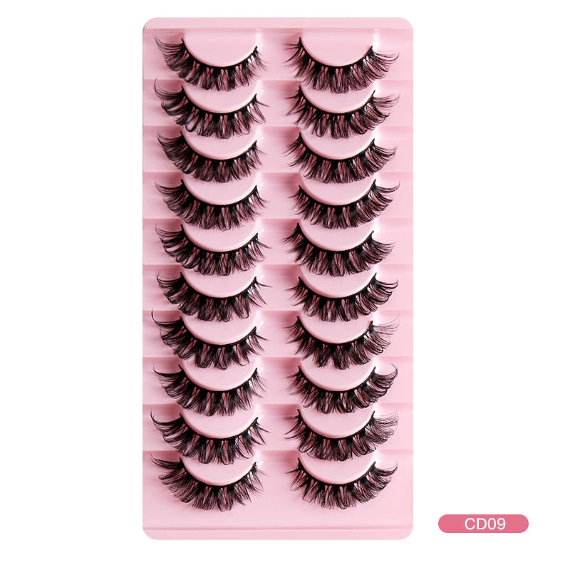 2/10Pairs 3D Mink Lashes russian strip lash Dramatic False Eyelashes Faux Cils Fake Eyelash Extension maquiagem