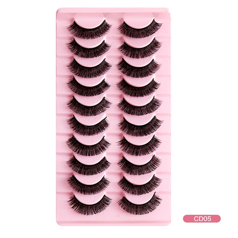 2/10Pairs 3D Mink Lashes russian strip lash Dramatic False Eyelashes Faux Cils Fake Eyelash Extension maquiagem
