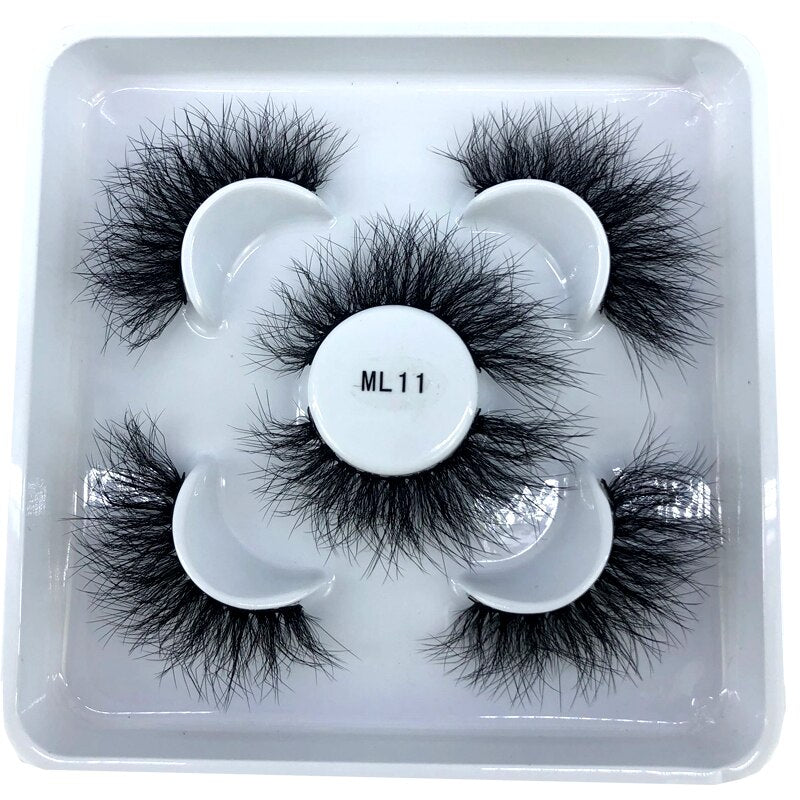 3 pairs natural false eyelashes fake lashes long 3d mink lashes eyelash extension