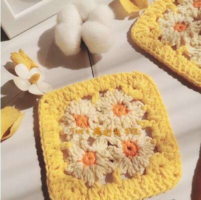DIY Crochet Granny Square Cup Coaster Placemat Pad Tea Mug Coffee Mat Kitchen Table Decor Wedding Gift