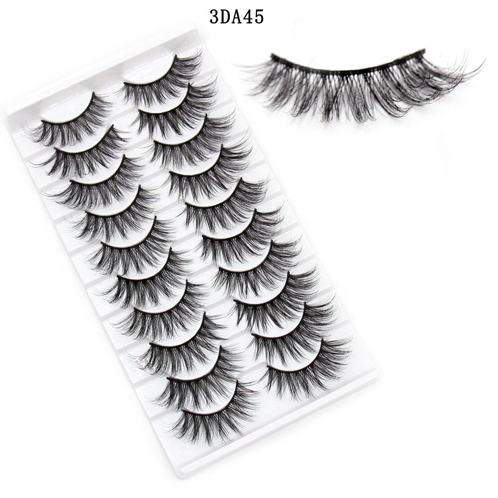 Eyelashes 5/10/16 Pairs 3D Faux Mink Lashes Natural False Eyelashes Reusable Dramatic Volume Lashes Eyelash Extension