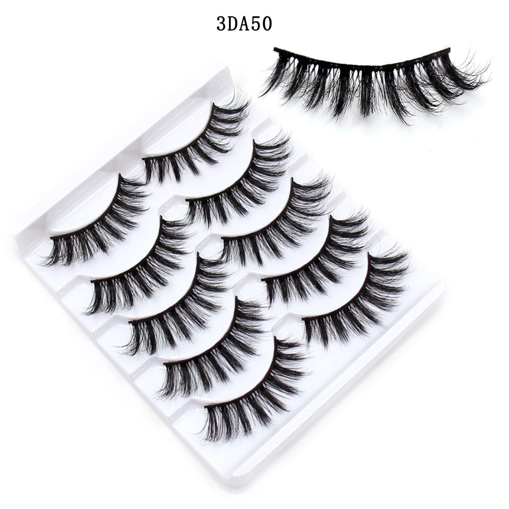 Eyelashes 5/10/16 Pairs 3D Faux Mink Lashes Natural False Eyelashes Reusable Dramatic Volume Lashes Eyelash Extension