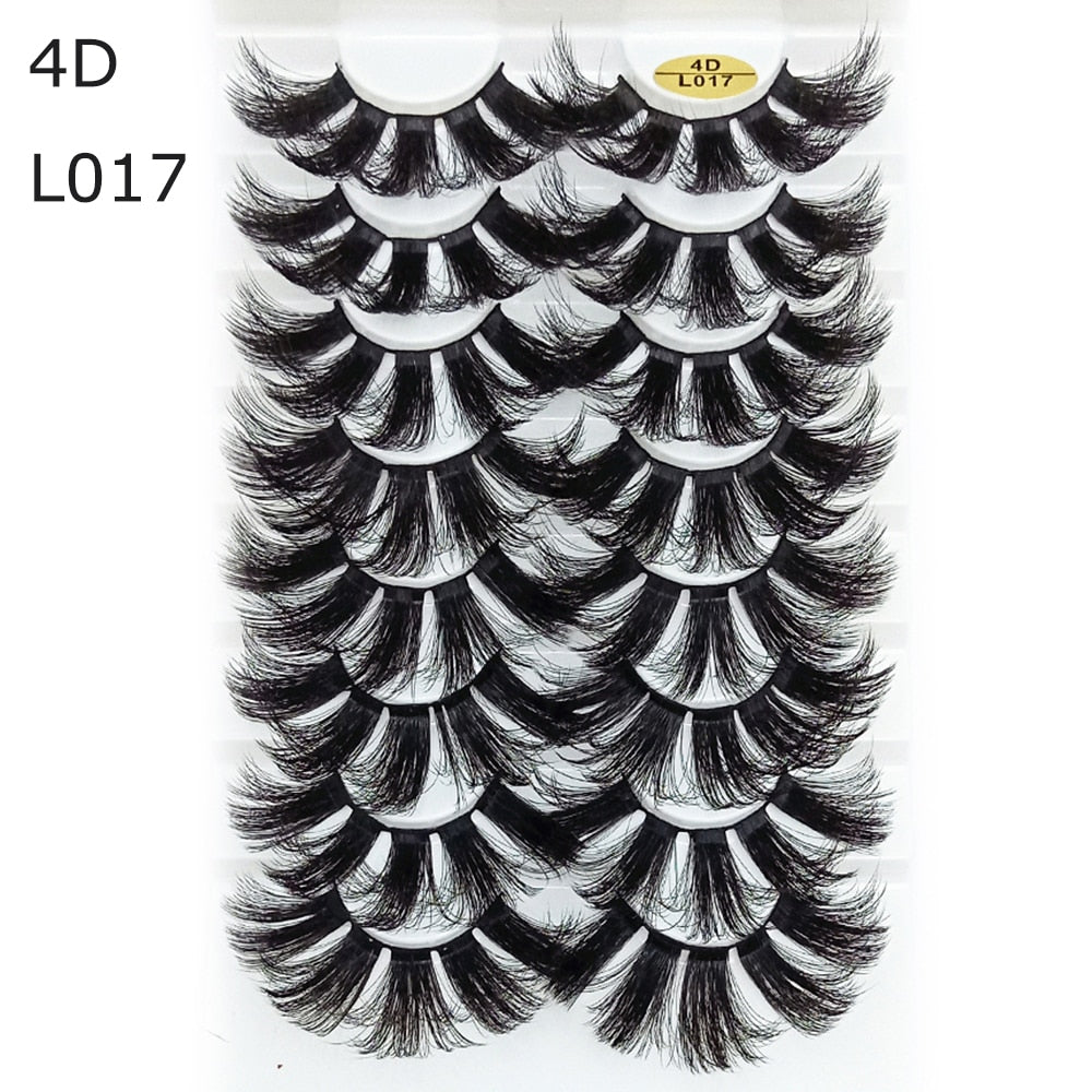 8 Pairs 3D Mink False Eyelashes Natural Wispy Fluffy Dramatic Volume Fake Lashes Extension Handmade Cruelty-free Eyelash