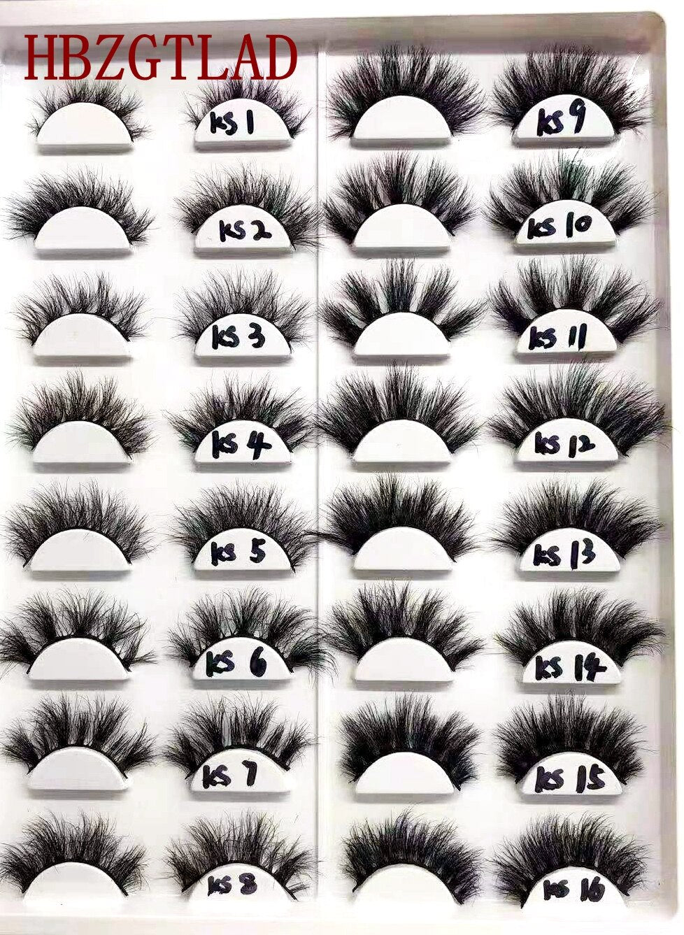 16 Pairs Mix natural 3D false eyelashes fake lashes 8-25mm Mink Lashes extension maquiagem