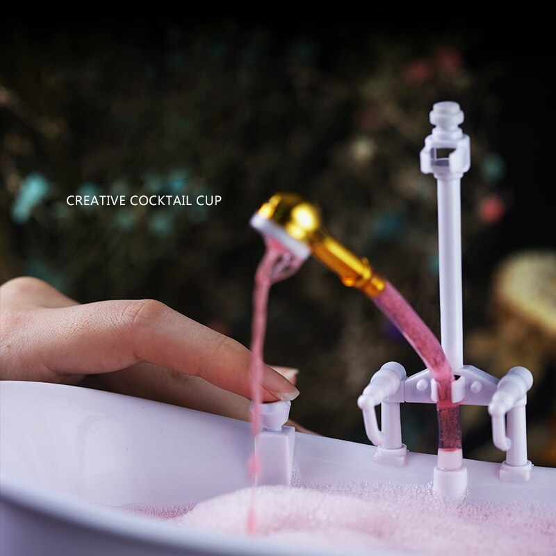 Creative Mini Bathtub Cocktail Cup Milkshake Cold Drink Beer Mug Electric Pump Spray Water Artistic Conception Food Container