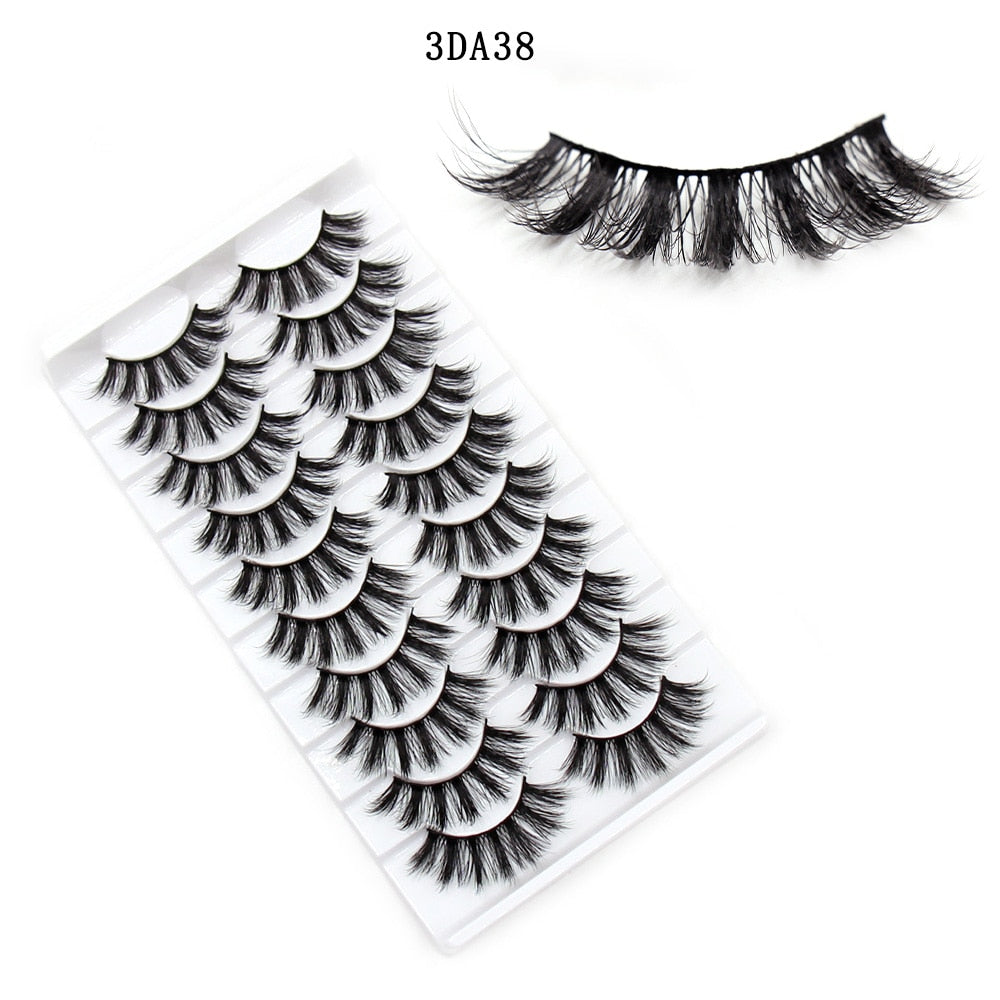 Eyelashes 5/10/16 Pairs 3D Faux Mink Lashes Natural False Eyelashes Reusable Dramatic Volume Lashes Eyelash Extension