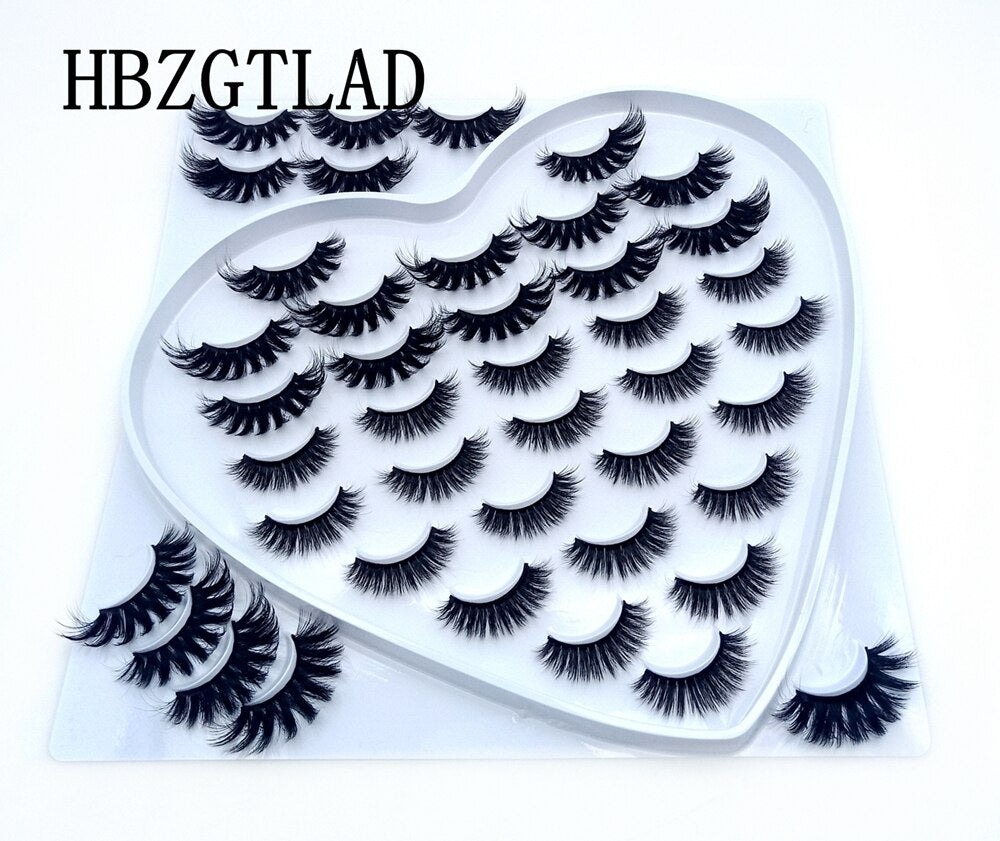 5/21Pairs 10-25 mm 3d Mink Lashes Faux Wispy Natural Mink Lashes Pack Short Natural False Eyelashes