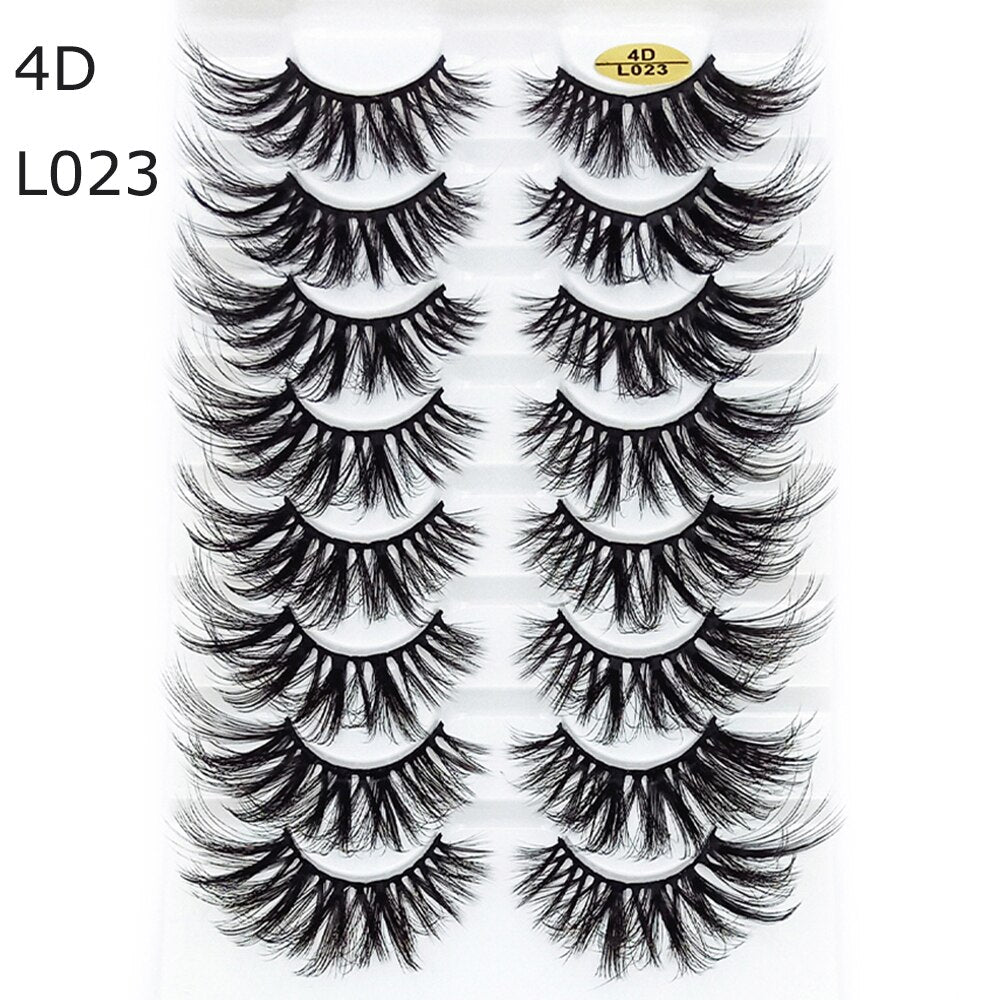 8 Pairs 3D Mink False Eyelashes Natural Wispy Fluffy Dramatic Volume Fake Lashes Extension Handmade Cruelty-free Eyelash