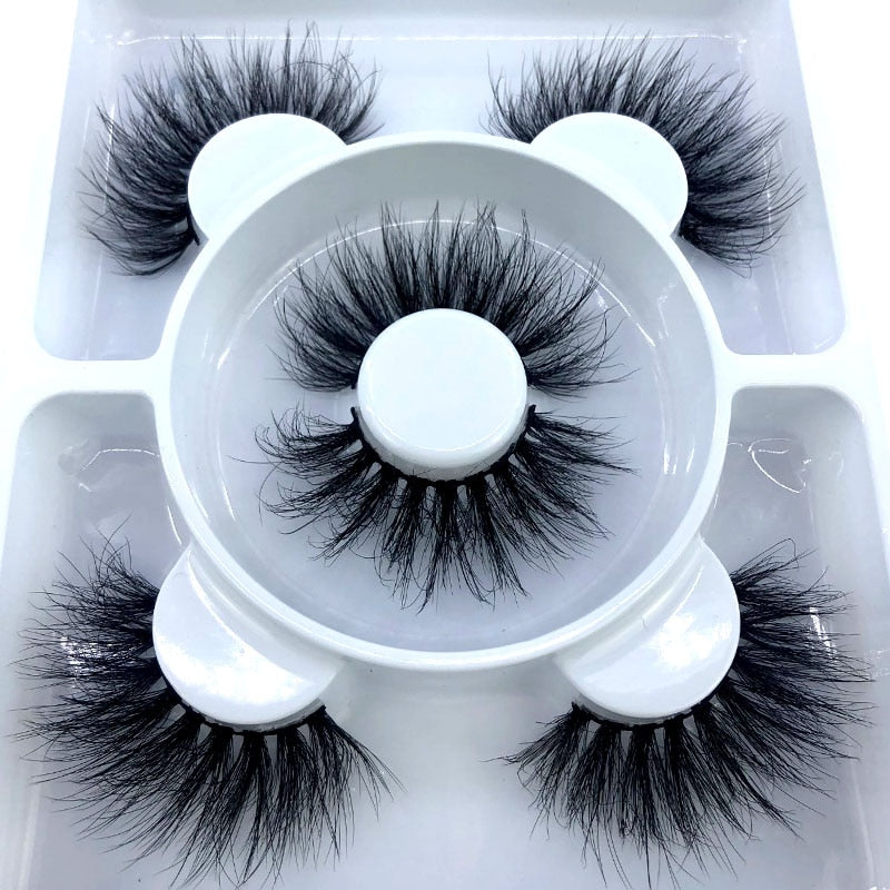 3 pairs natural false eyelashes fake lashes long 3d mink lashes eyelash extension