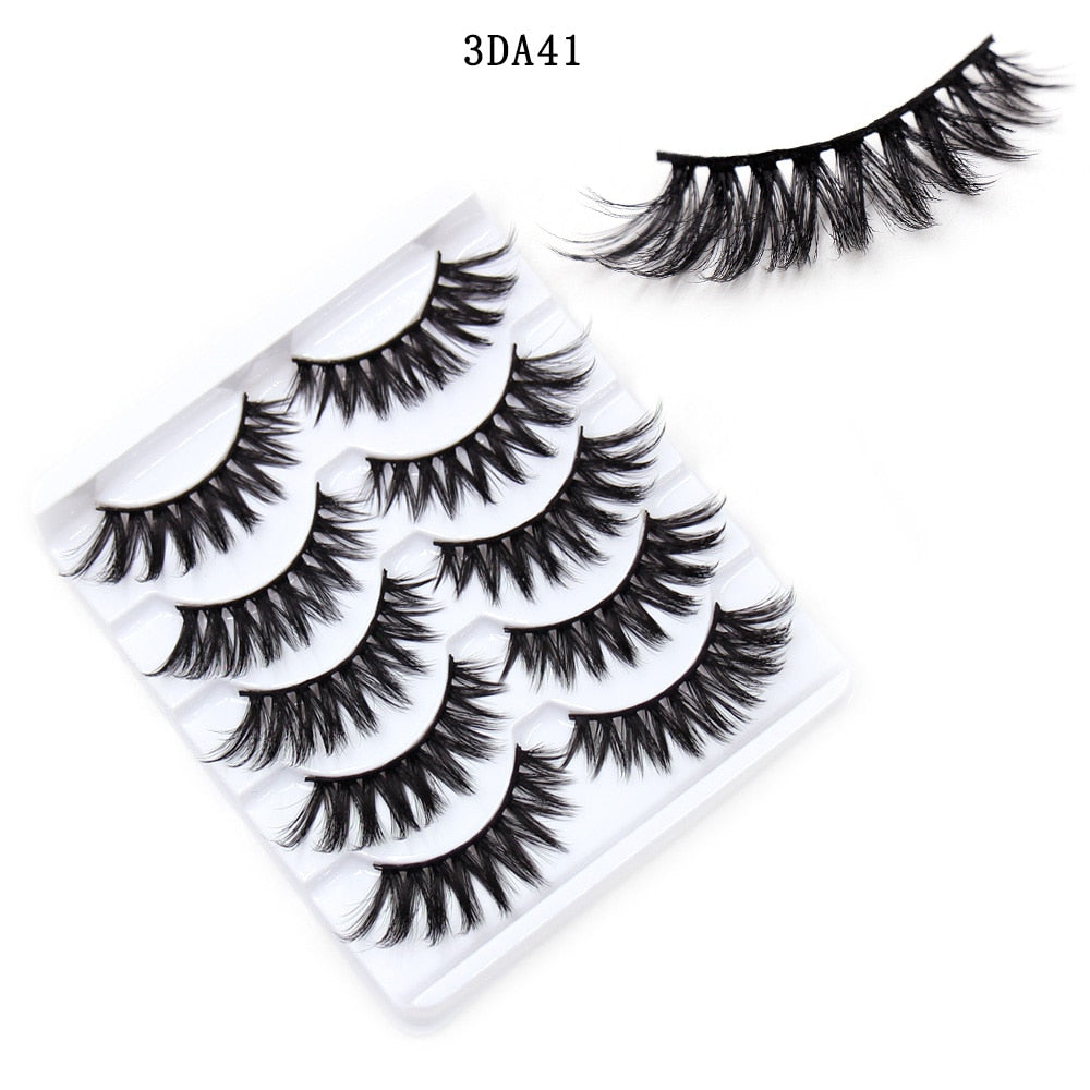 Eyelashes 5/10/16 Pairs 3D Faux Mink Lashes Natural False Eyelashes Reusable Dramatic Volume Lashes Eyelash Extension