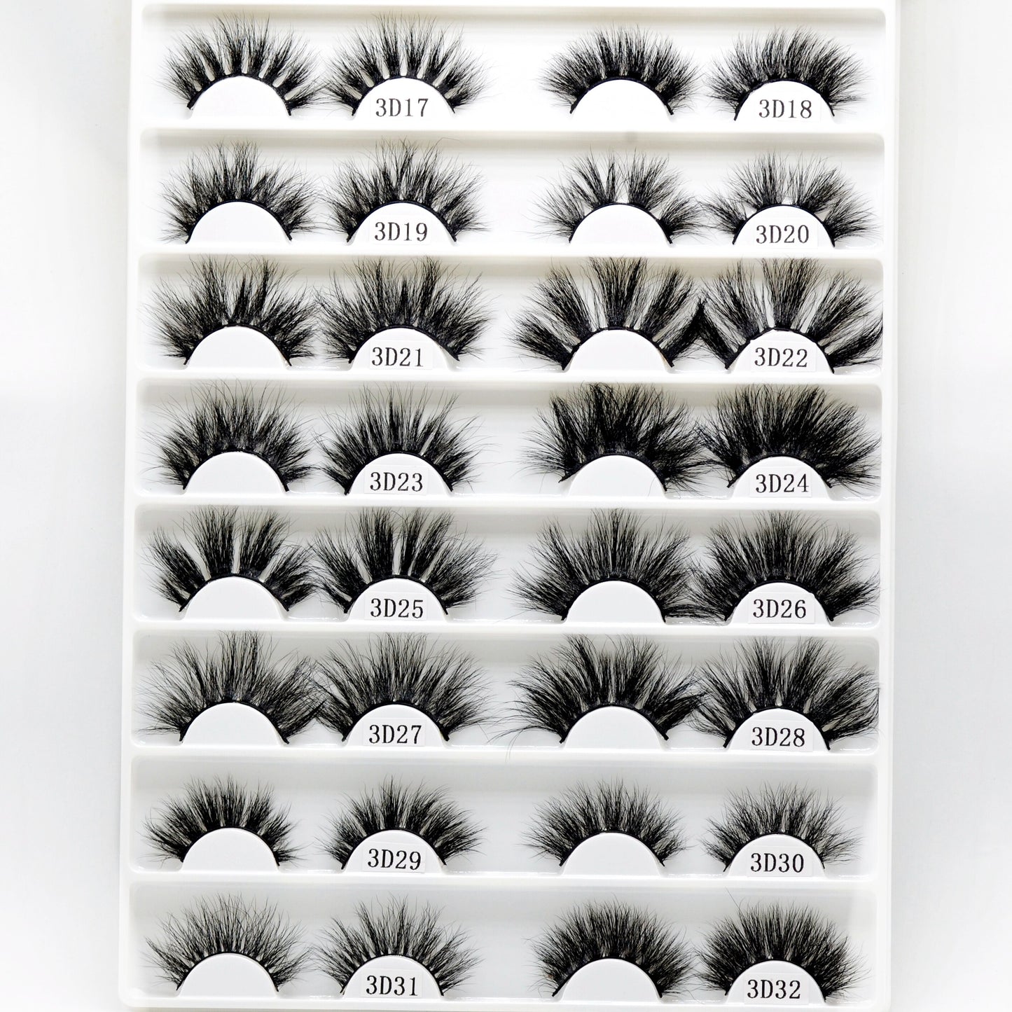 16 Pairs Mix natural 3D false eyelashes fake lashes 8-25mm Mink Lashes extension maquiagem
