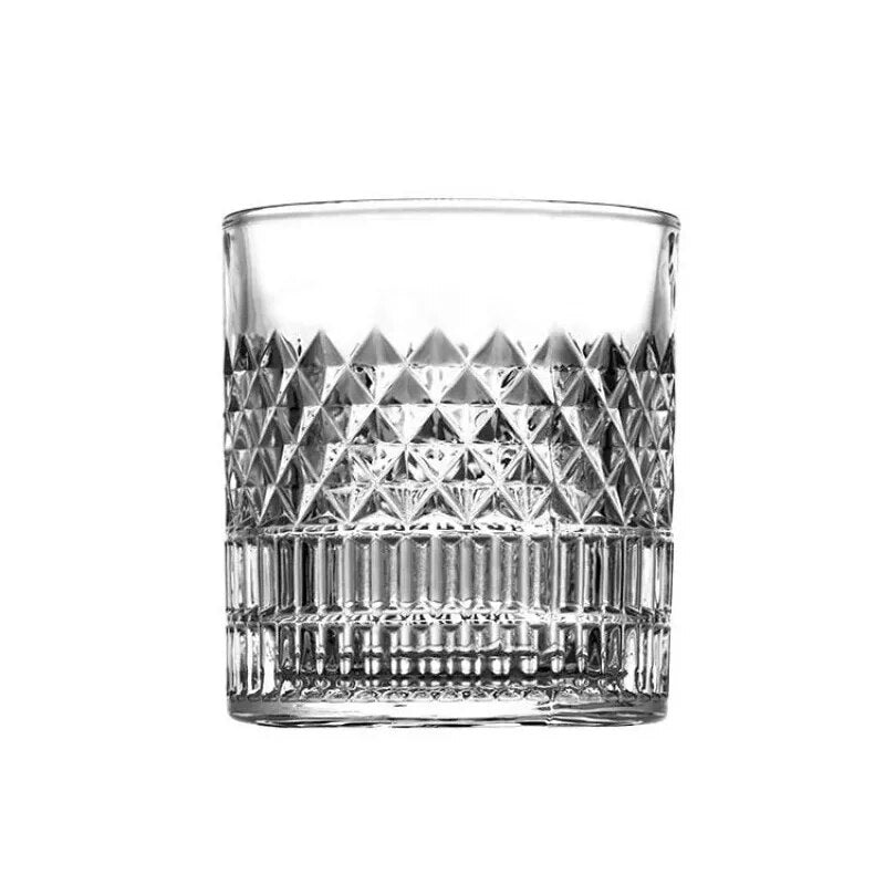 Modern European Style Aurora Bright Old Fashion Whisky Glass 3D Relief Whiskey Tumbler Vodka Wine Cup Cocktail Mug Beer-glass