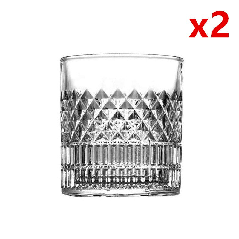 Modern European Style Aurora Bright Old Fashion Whisky Glass 3D Relief Whiskey Tumbler Vodka Wine Cup Cocktail Mug Beer-glass