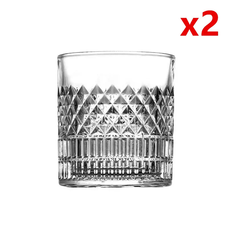 Modern European Style Aurora Bright Old Fashion Whisky Glass 3D Relief Whiskey Tumbler Vodka Wine Cup Cocktail Mug Beer-glass