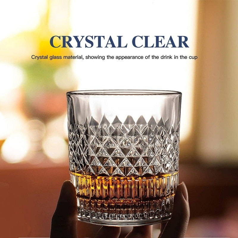 Modern European Style Aurora Bright Old Fashion Whisky Glass 3D Relief Whiskey Tumbler Vodka Wine Cup Cocktail Mug Beer-glass