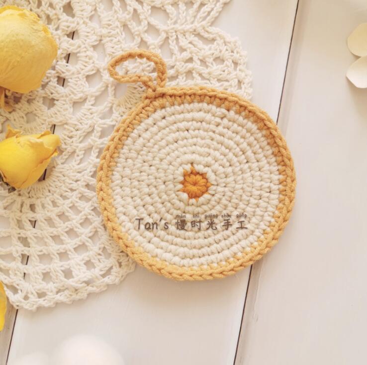 DIY Crochet Granny Square Cup Coaster Placemat Pad Tea Mug Coffee Mat Kitchen Table Decor Wedding Gift