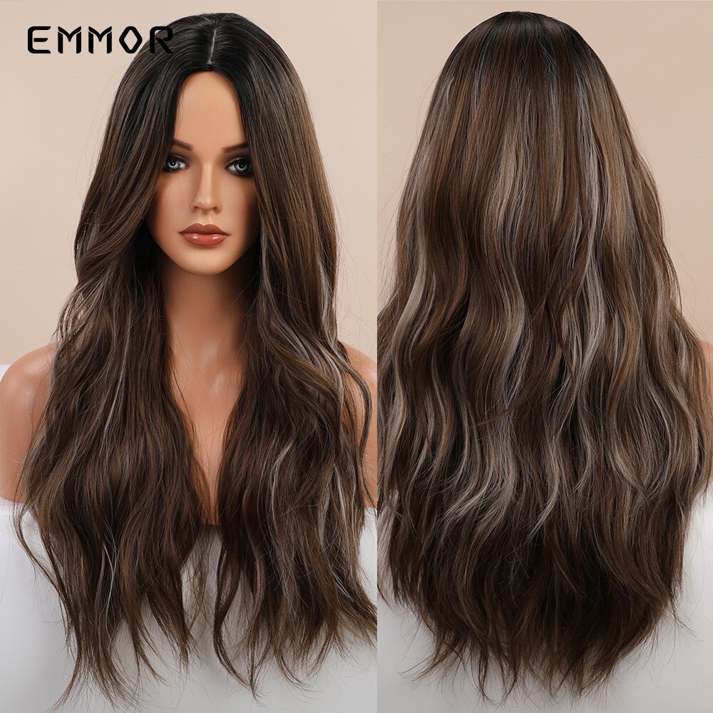 Synthetic Wigs Long Wavy Blonde Natural Hair Wigs for Women Cosplay Wigs Heat Resistant Fiber Hair Wig