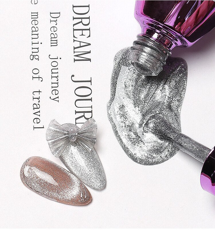 8ML Nail Gel Polish Jade Cat Eye Magnet Hybrid Varnish Semi Permanent Summer Magnetic Lacquer Primer Nail Art Gel Varnish