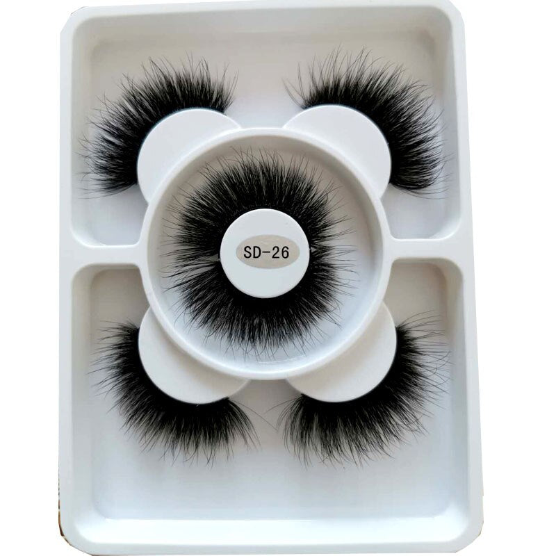 3 pairs natural false eyelashes fake lashes long 3d mink lashes eyelash extension