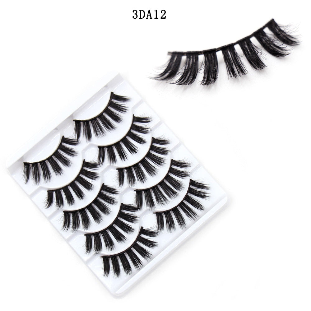 Eyelashes 5/10/16 Pairs 3D Faux Mink Lashes Natural False Eyelashes Reusable Dramatic Volume Lashes Eyelash Extension