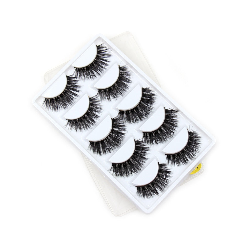 Eyelashes 5/10/16 Pairs 3D Faux Mink Lashes Natural False Eyelashes Reusable Dramatic Volume Lashes Eyelash Extension