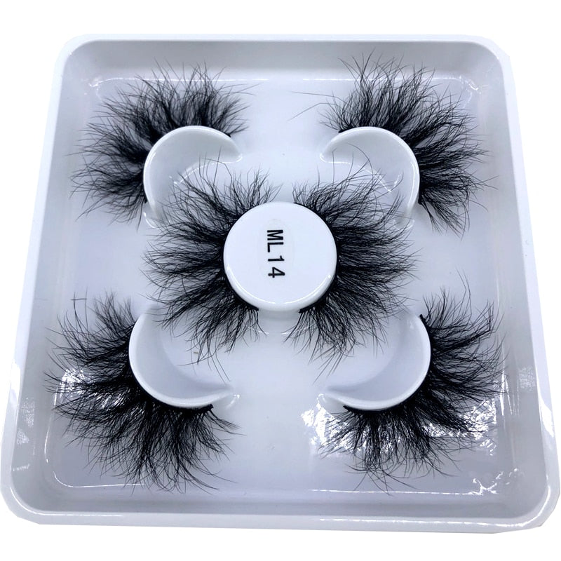 3 pairs natural false eyelashes fake lashes long 3d mink lashes eyelash extension