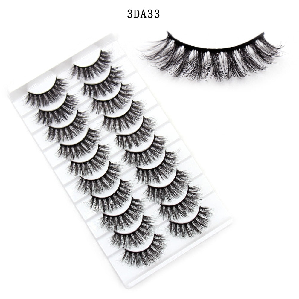 Eyelashes 5/10/16 Pairs 3D Faux Mink Lashes Natural False Eyelashes Reusable Dramatic Volume Lashes Eyelash Extension