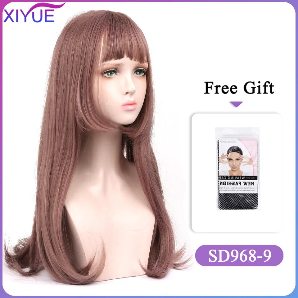 Blue Pink Lolita Wigs Ombre Long Water Wave Cosplay Wigs Synthetic Hair Wigs Heat Resistant For Women