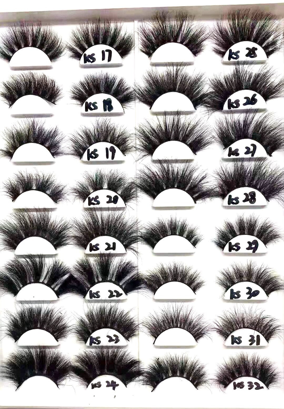 16 Pairs Mix natural 3D false eyelashes fake lashes 8-25mm Mink Lashes extension maquiagem