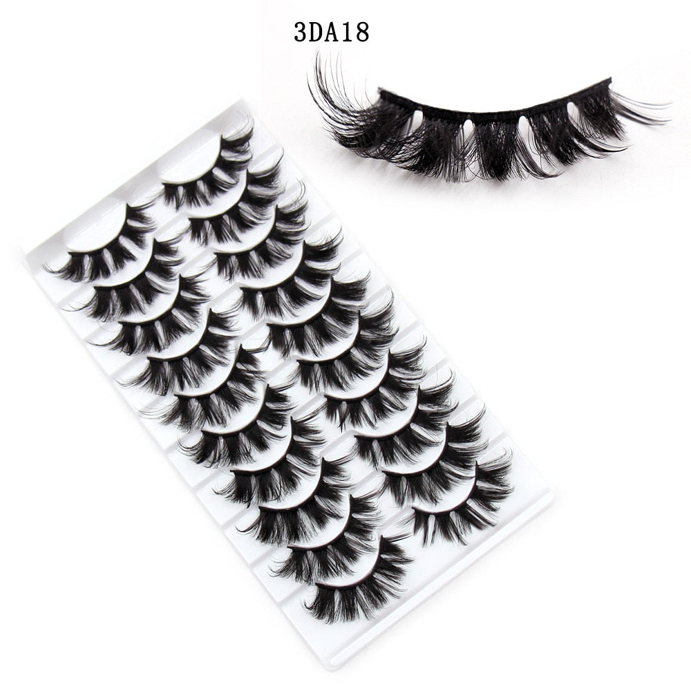 Eyelashes 5/10/16 Pairs 3D Faux Mink Lashes Natural False Eyelashes Reusable Dramatic Volume Lashes Eyelash Extension