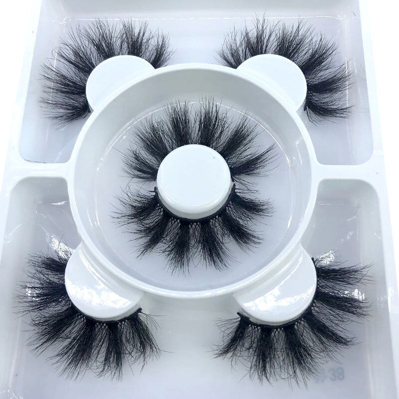 3 pairs natural false eyelashes fake lashes long 3d mink lashes eyelash extension
