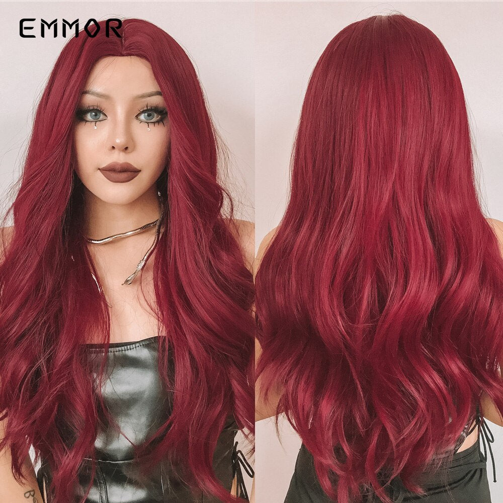 Synthetic Wigs Long Wavy Blonde Natural Hair Wigs for Women Cosplay Wigs Heat Resistant Fiber Hair Wig