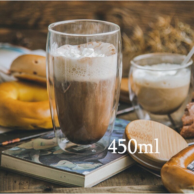 3D 2-Tier Coffee Mug Lovely Panda Bear Cat Cute Duck Shaped Double Wall Glass Cup Resistant Wine Kungfu Tea Milk Juice