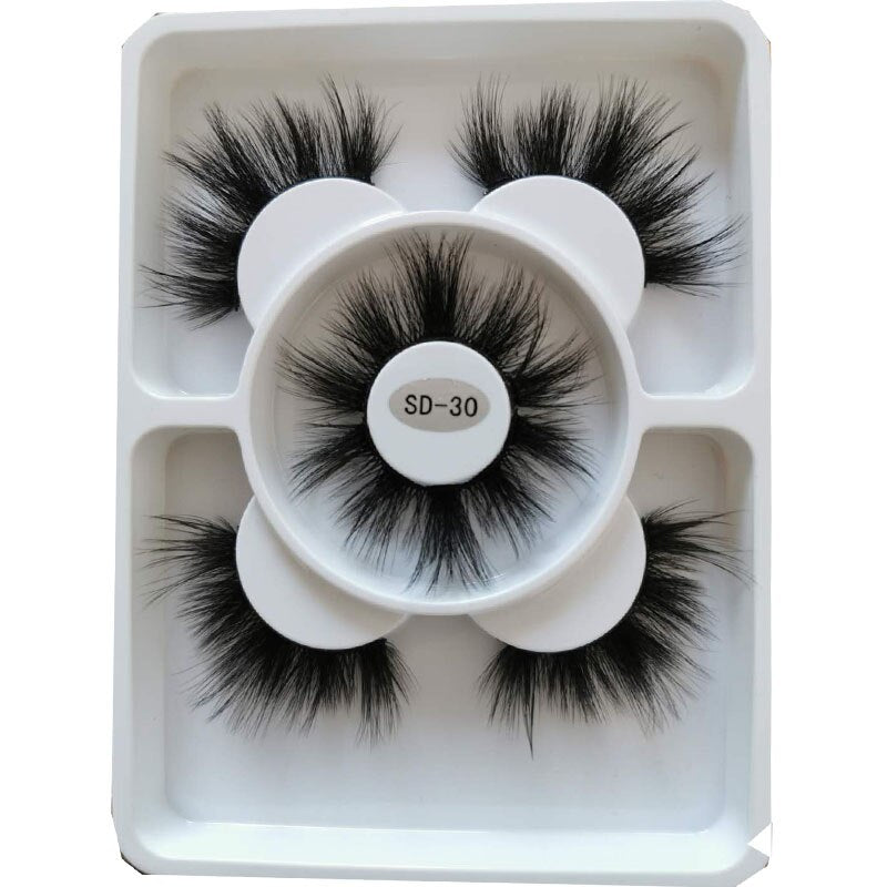 3 pairs natural false eyelashes fake lashes long 3d mink lashes eyelash extension