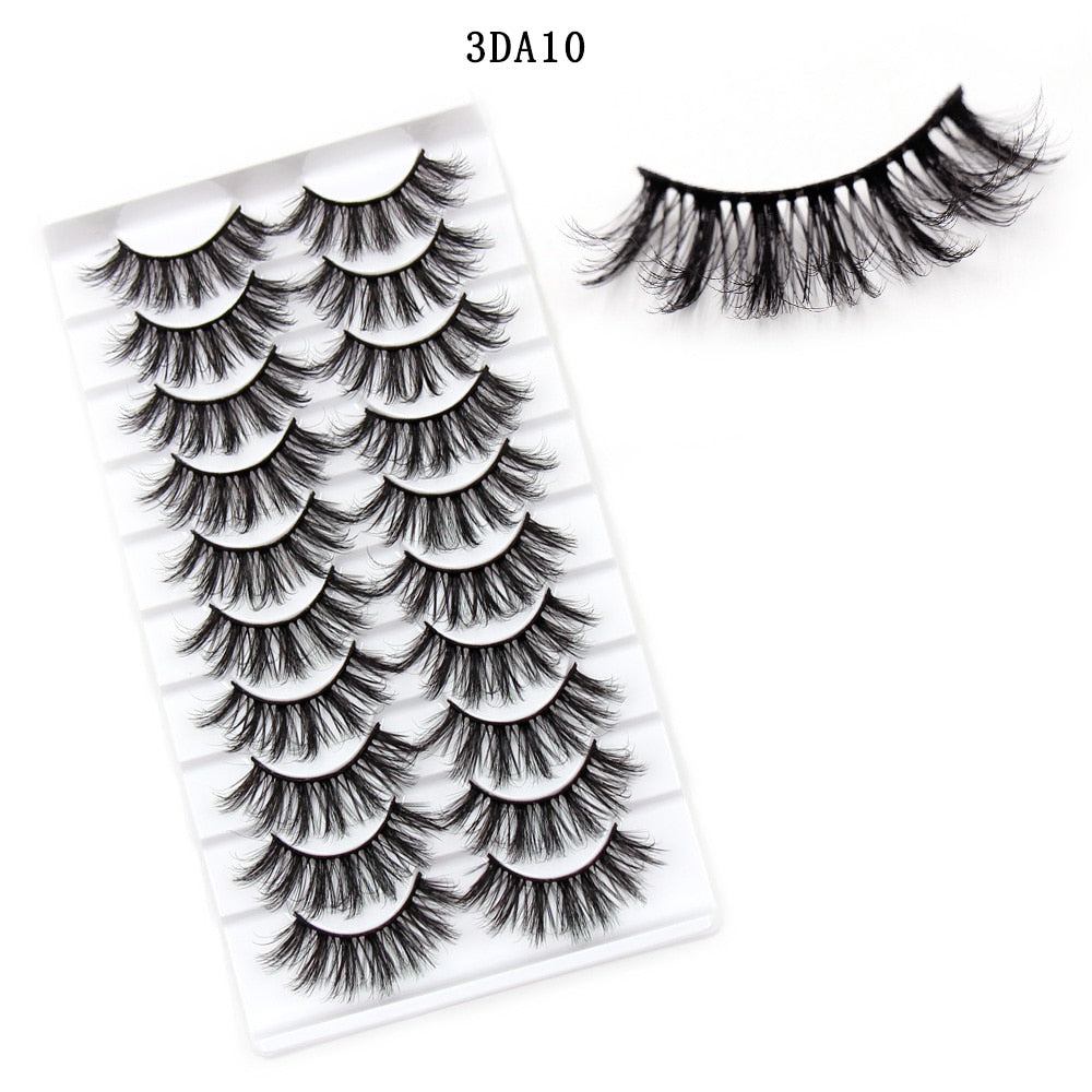 Eyelashes 5/10/16 Pairs 3D Faux Mink Lashes Natural False Eyelashes Reusable Dramatic Volume Lashes Eyelash Extension