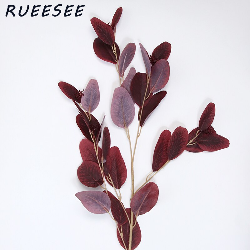 92m Artificial Plants Eucalyptus Long Silver Dollar Leaves Foliage Plant Greenery Fake Plastic Branches Greens Bushes