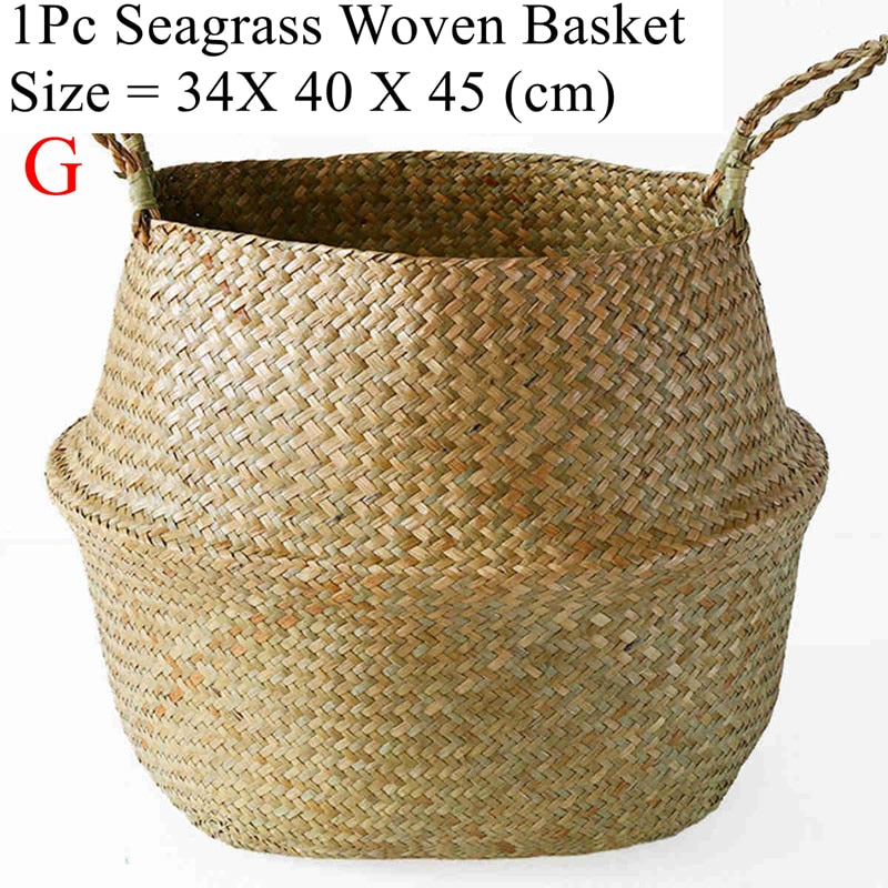 Wicker Storage Basket Flower Baskets Potted Plant Laundry Storage Decorative Basket Rattan Flower Pot Garden Planters