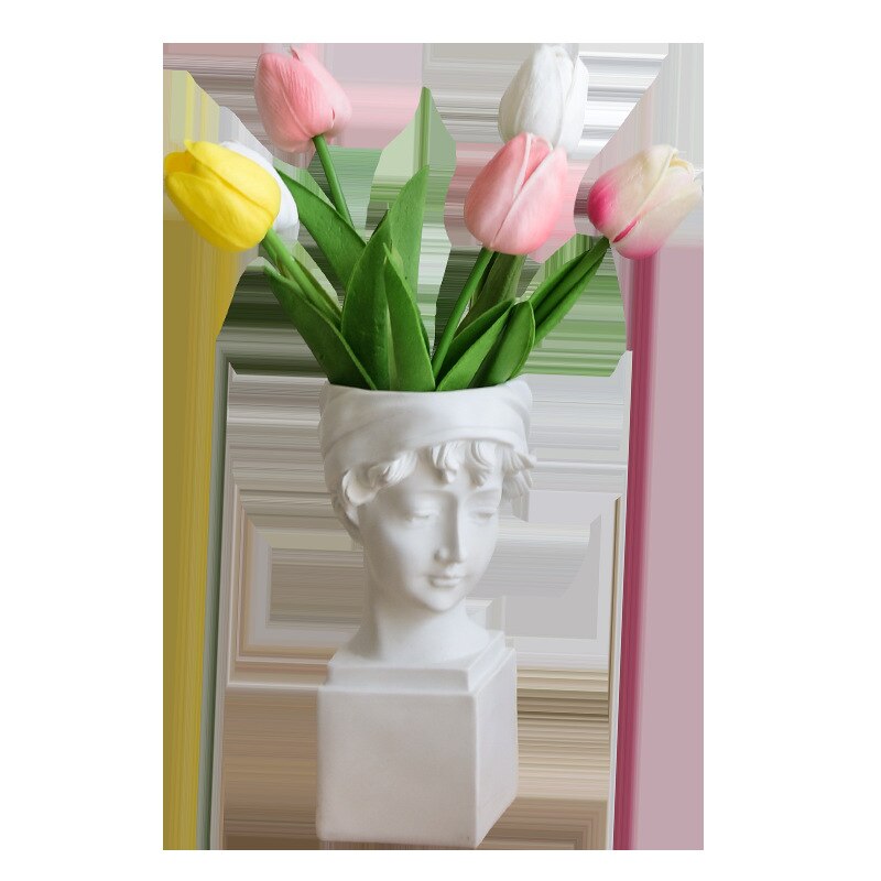 Nordic Style David Art Sculpture Portrait Vase Decoration Living Room Flower Arrangement Retro Florist Home Hydroponic Vase