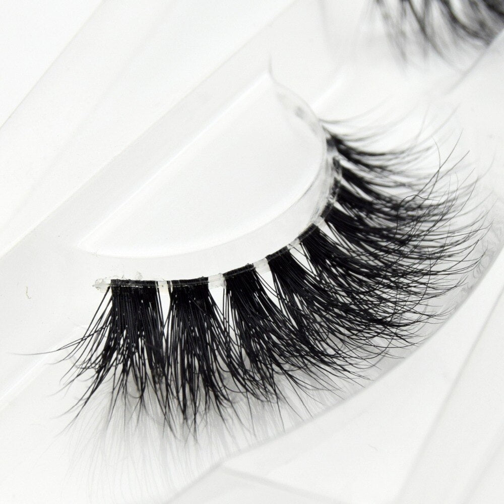 Mink Lashes 3D Eyelashes Invisible Band Natural Black False Eyelash Full Strip cilios posticos Reusable