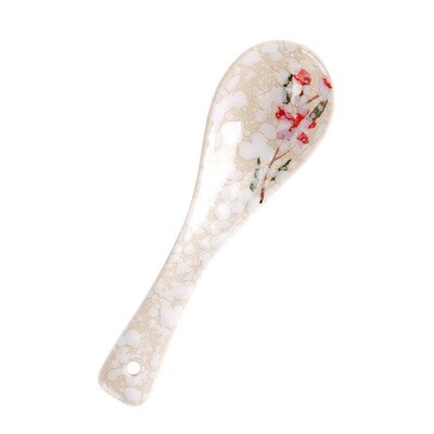 1pc Japanese-style Ceramic Spoon Rice Spoon Tableware Stir Soup Spoon