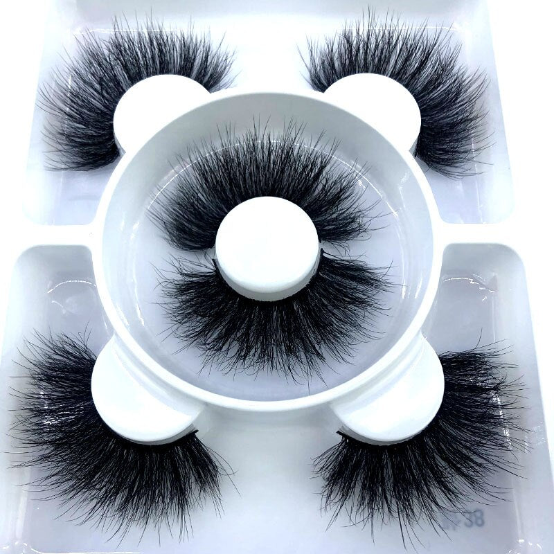 3 pairs natural false eyelashes fake lashes long 3d mink lashes eyelash extension