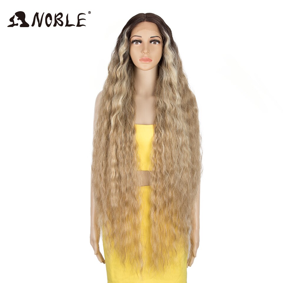 Cosplay Wig Synthetic Lace Part Wig Long Curly 42 Inch Cosplay Wig Blonde Ombre Lace Wig Synthetic Lace Wig