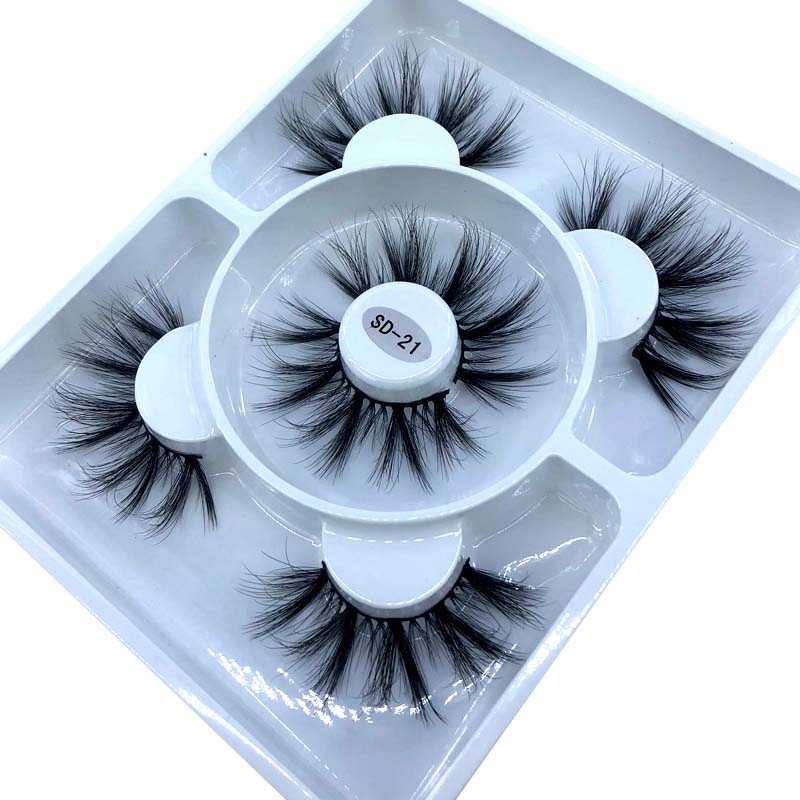 3 pairs natural false eyelashes fake lashes long 3d mink lashes eyelash extension