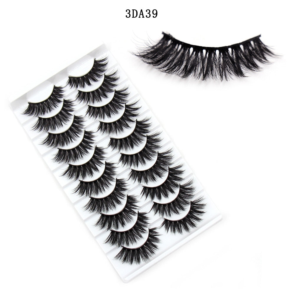 Eyelashes 5/10/16 Pairs 3D Faux Mink Lashes Natural False Eyelashes Reusable Dramatic Volume Lashes Eyelash Extension